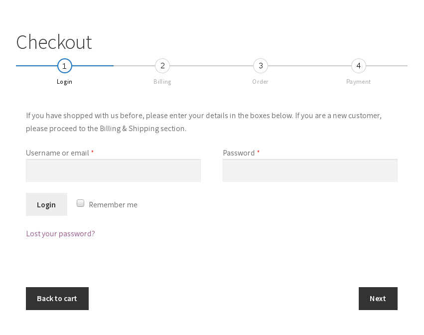 Login form