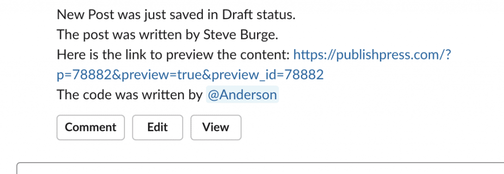 Slack Notification Result 1