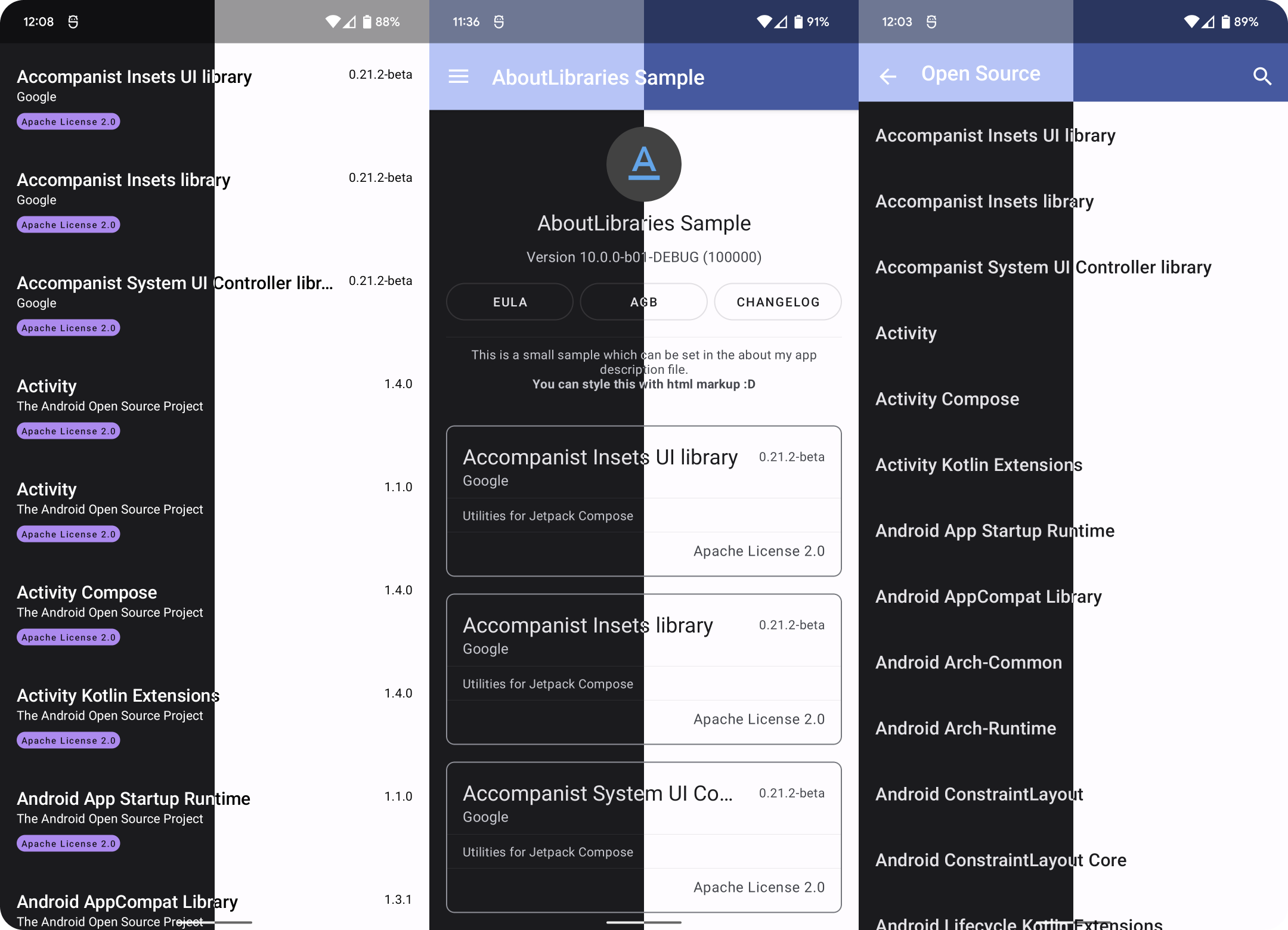 AboutLibraries Screenshots