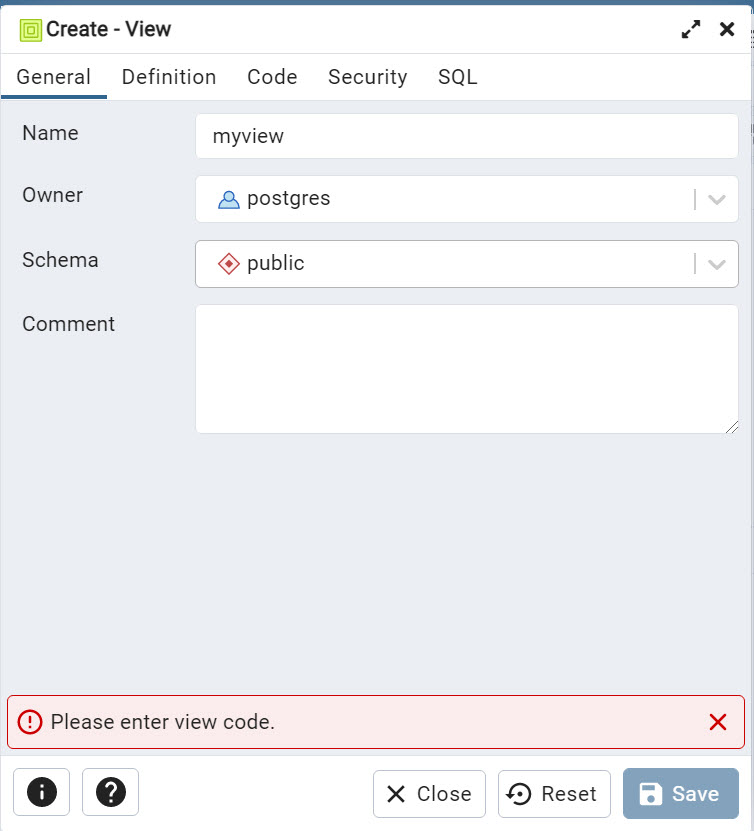 Create - View