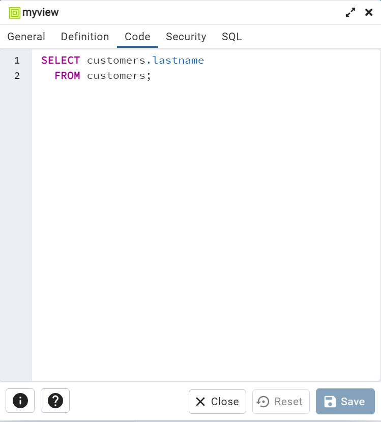 myview - Code
