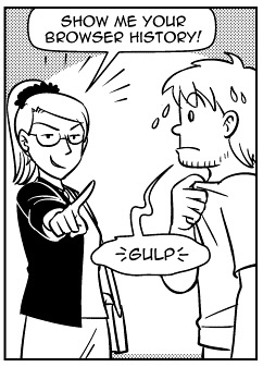 Embarrassing Browser History (trope)
