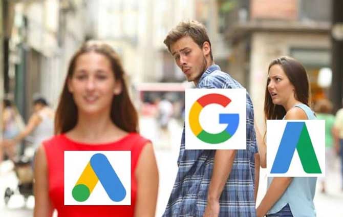 google ads vs google adwords meme