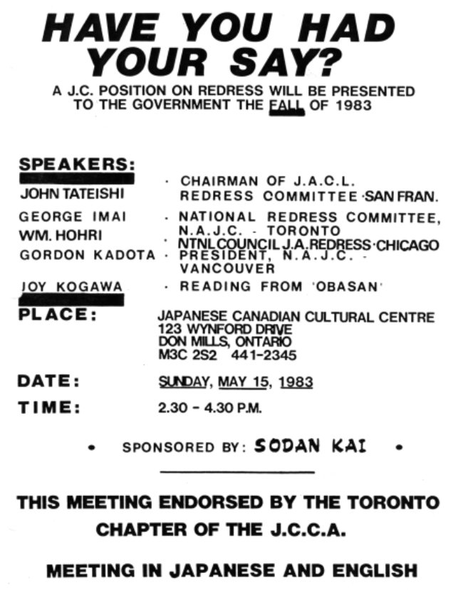 Community meeting flyer