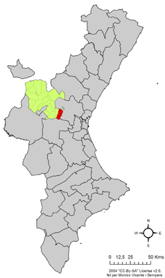 Pedralba - Localizazion