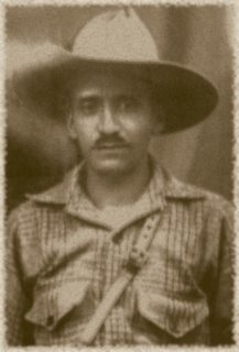 A black-and-white photograph of Farabundo Martí