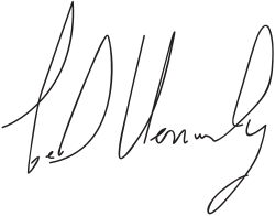 Edward Kennedys Unterschrift