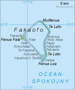 Mapa atolu Fakaofo