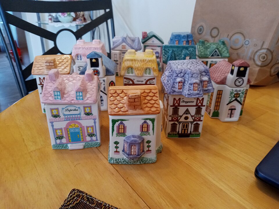 Porcelain Spice Containers, Halifax, Nova Scotia, Canada