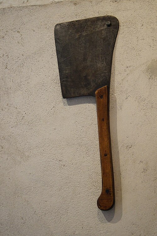 This meat chopper is part of the kitchen museum of Chenonceau castle in France