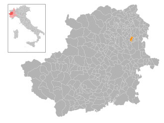 Poziția localității Montalenghe