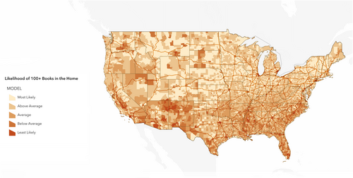 US Book Desert map from Unite Literacy