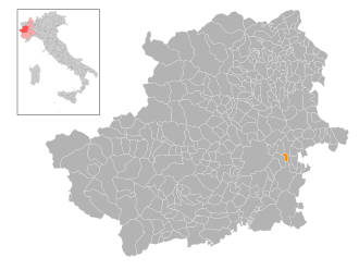Pavarolos läge i Turin