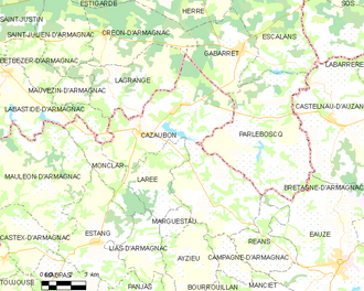 Poziția localității Cazaubon