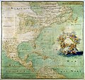 Carte de l'Amérique septentrionale, attribuée à l'abbé Bernoux (1681)
