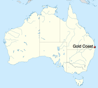 Poziția localității Gold Coast