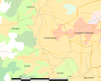 Poziția localității Chamalières
