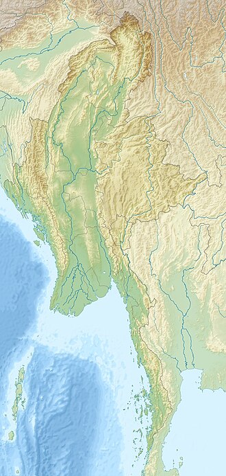 Hsipaws läge i Burma.