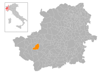 Fenestrelles läge i Turin