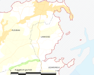 Poziția localității Lanmodez