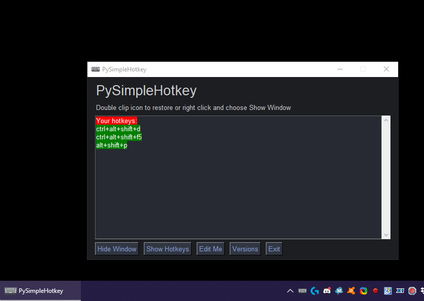 PySimpleHotkey