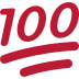 Hundred points symbol 💯
