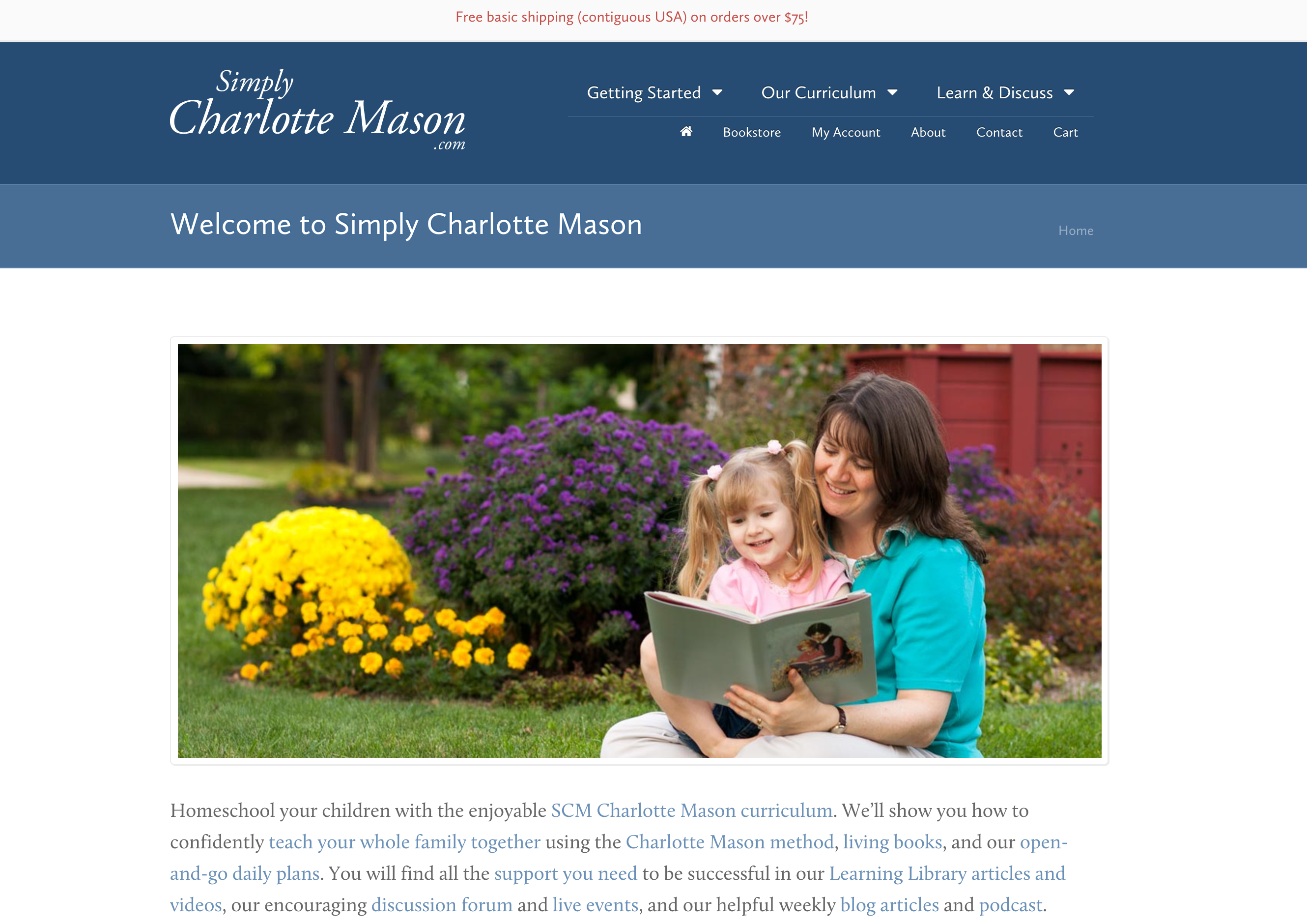 Simplycharlottemason.com hompage