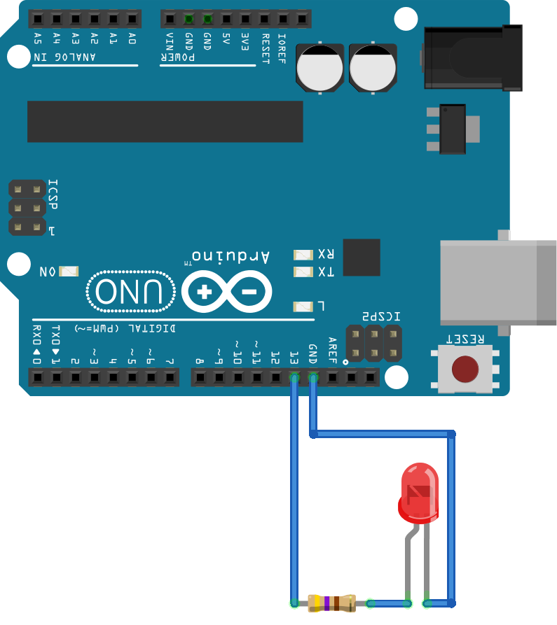 Circuit for blink sketch