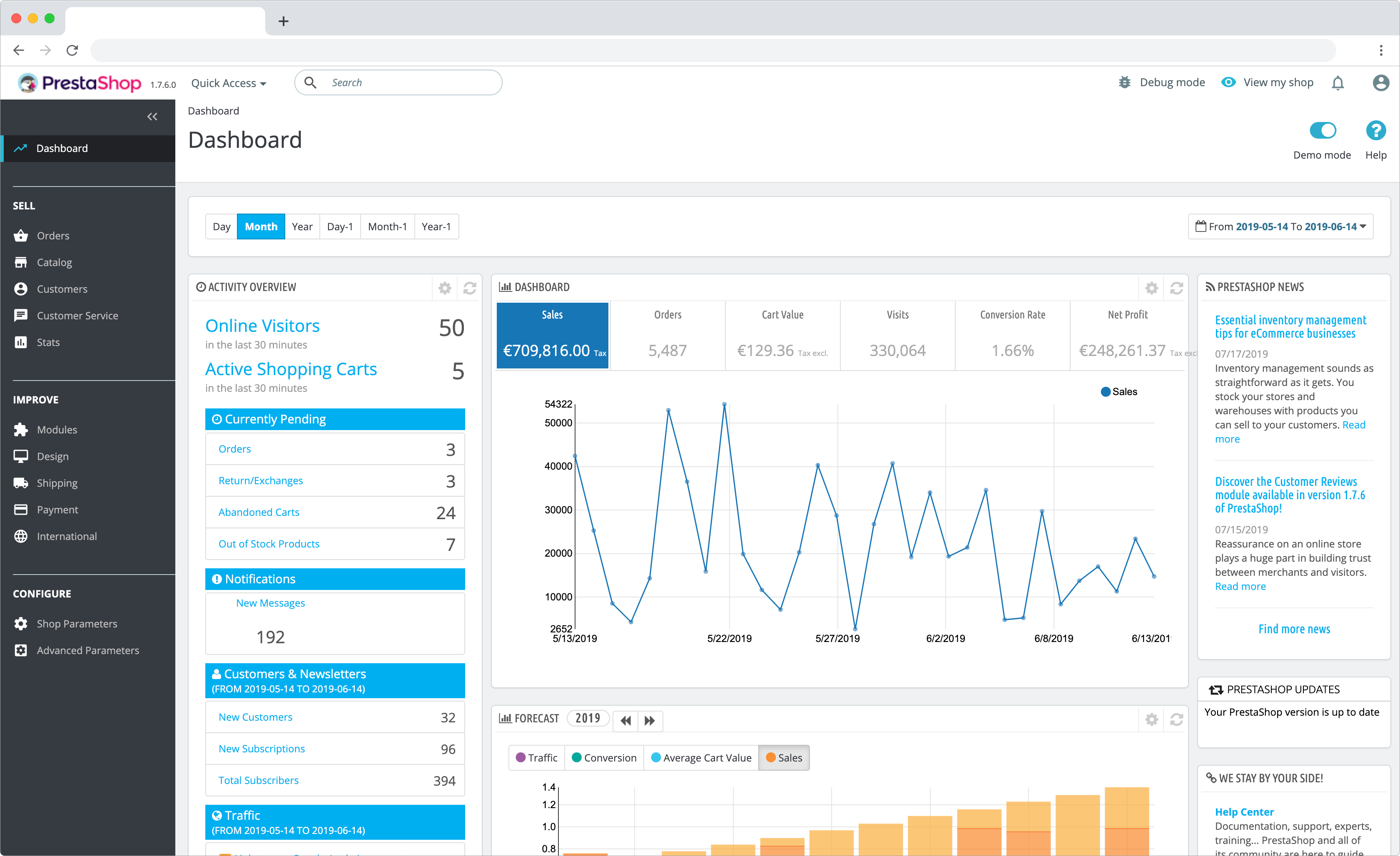 PrestaShop 1.7 back office
