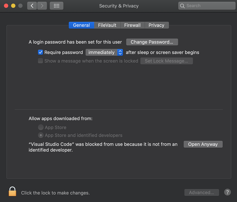 Notarization check workaround to Open Anyway