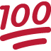 Hundred points symbol 💯
