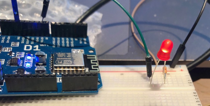 MicroPython LED on a Breadboard