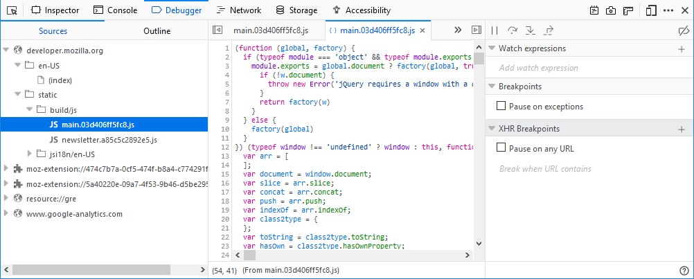 The all-new Firefox 57 Debugger.html