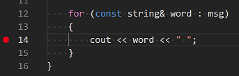 Breakpoint in main