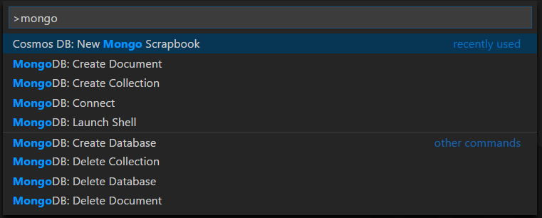mongodb commands