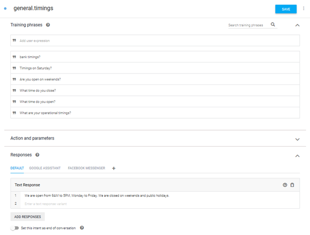 Building a Chatbot with Google DialogFlow
