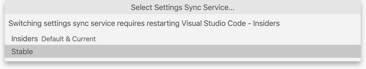 Settings Sync Switch Service