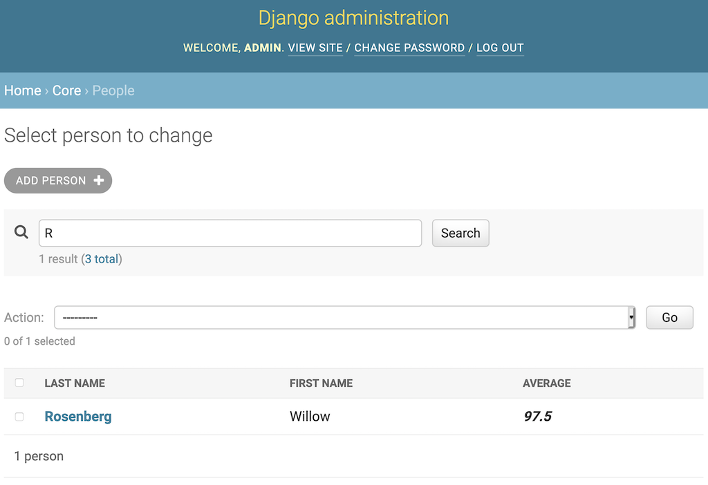 Add Search to Person Listing