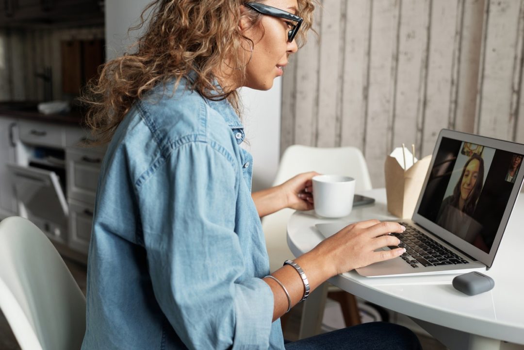 Woman Giving Webinar