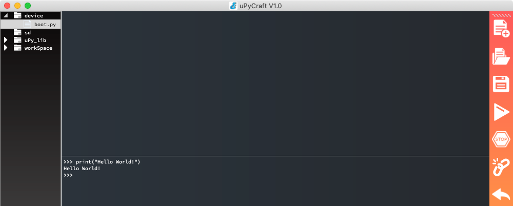 MicroPython Hello World