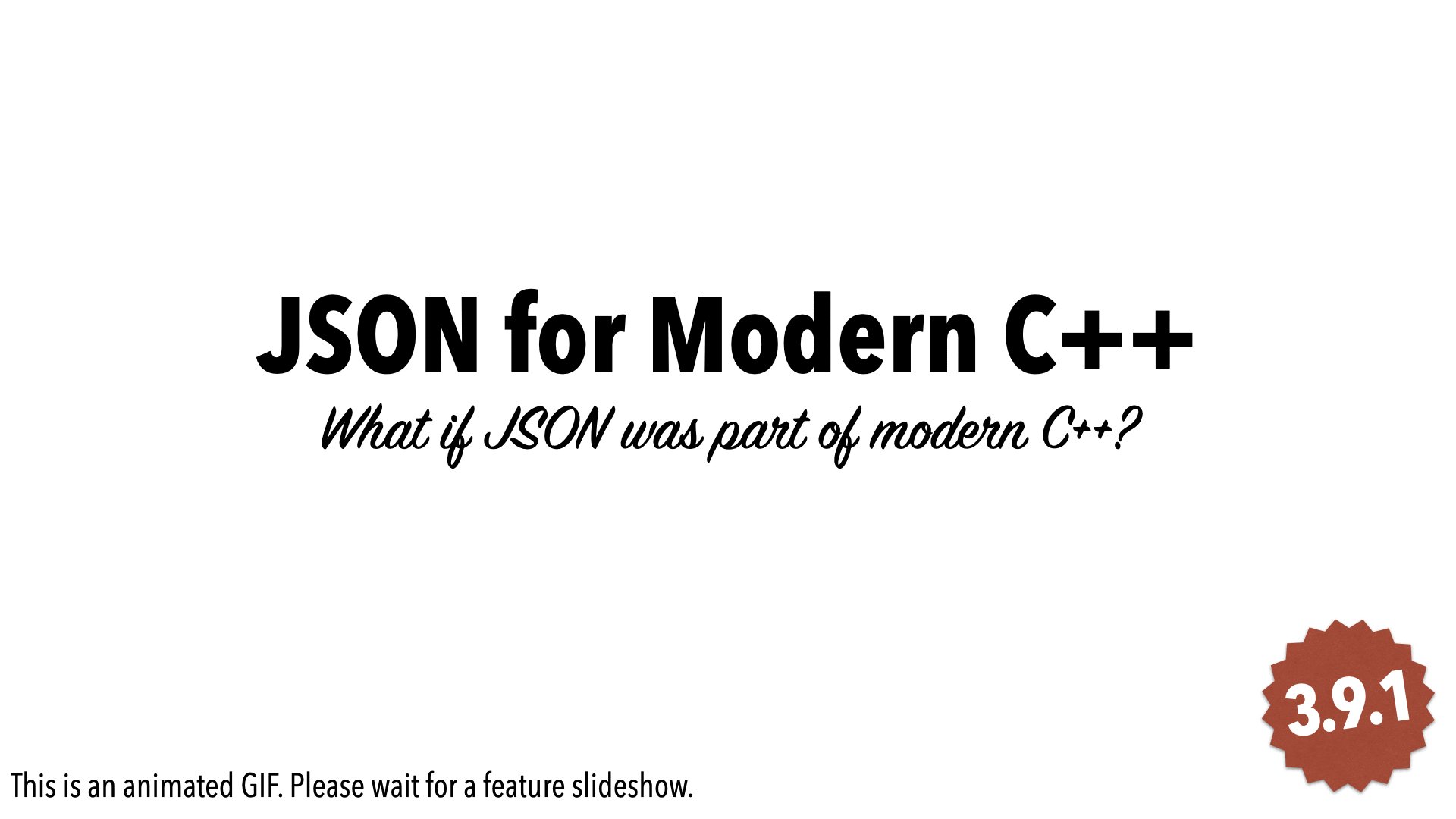 JSON for Modern C++