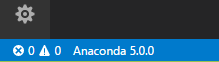 Status Bar showing a selected interpreter