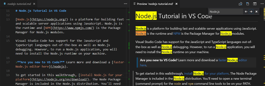 Find in a webview
