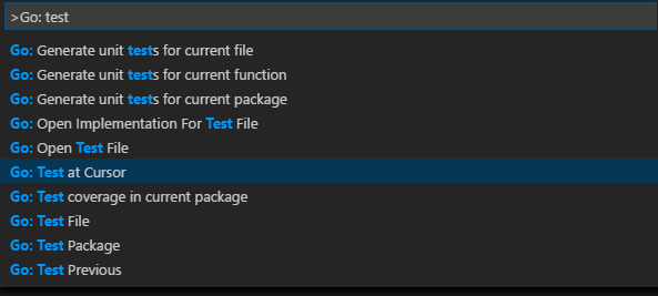 Test Commands