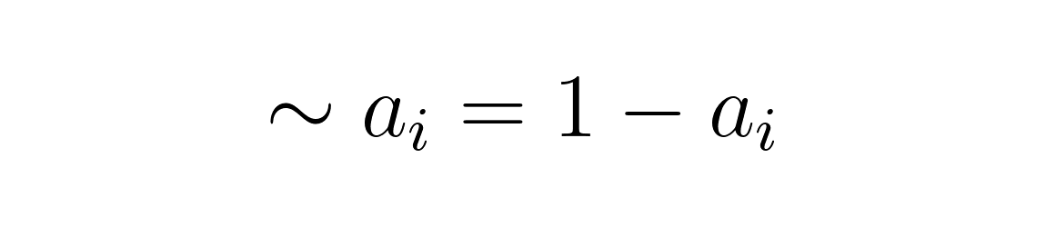 The arithmetic formula for the bitwise NOT operator