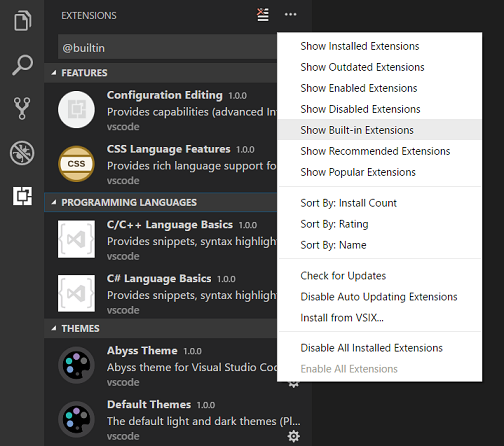 built-in themes