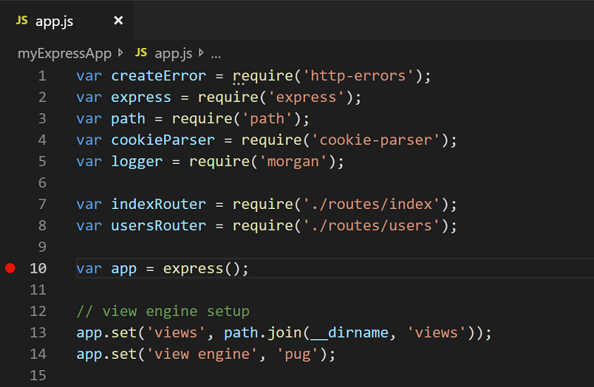 set breakpoint