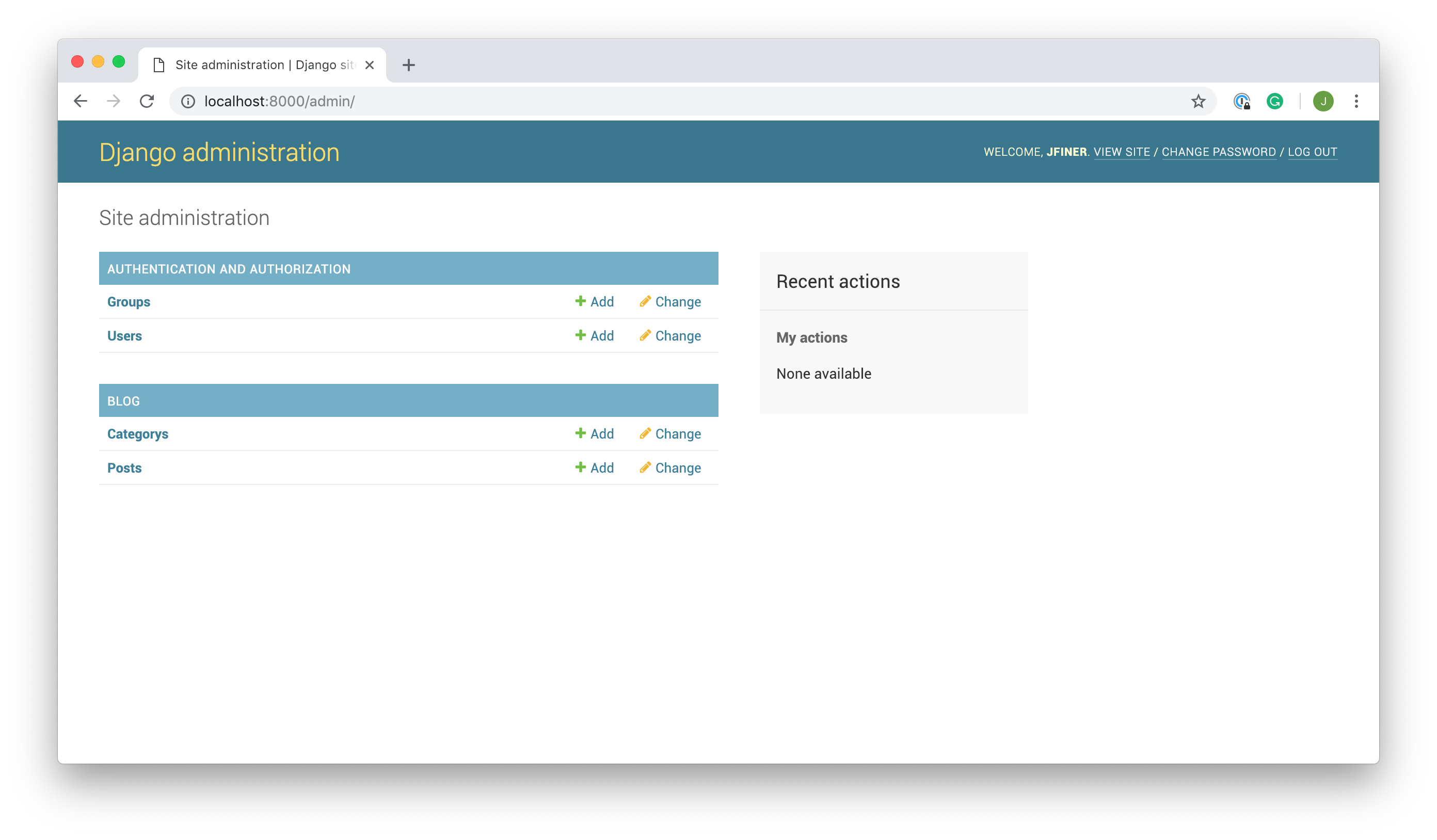 Django Admin with Posts and Categories