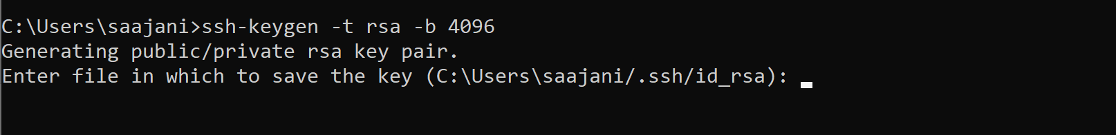 ssh-keygen output