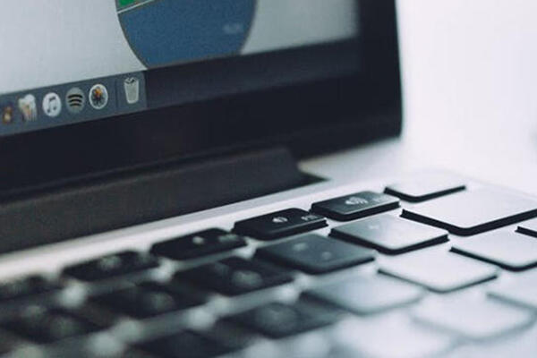 A laptop with a website open